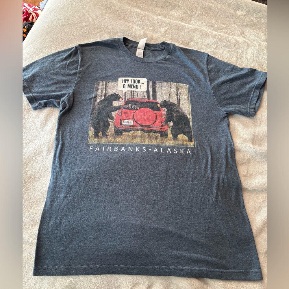 Fairbanks Alaska Graphic Tee - Blue Gray